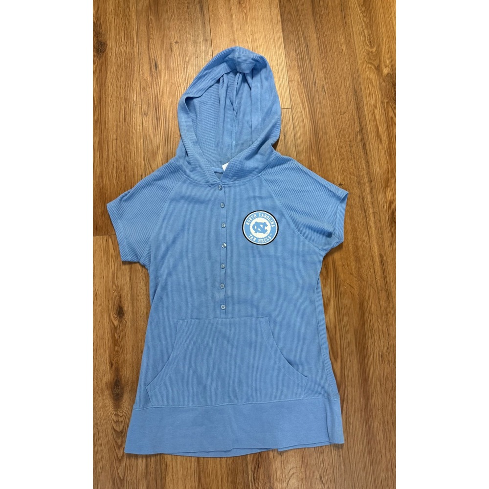 Creative Apparel Concepts UNC Tar Heels Waffle Knit Hoodie Blue Y2K Juniors L